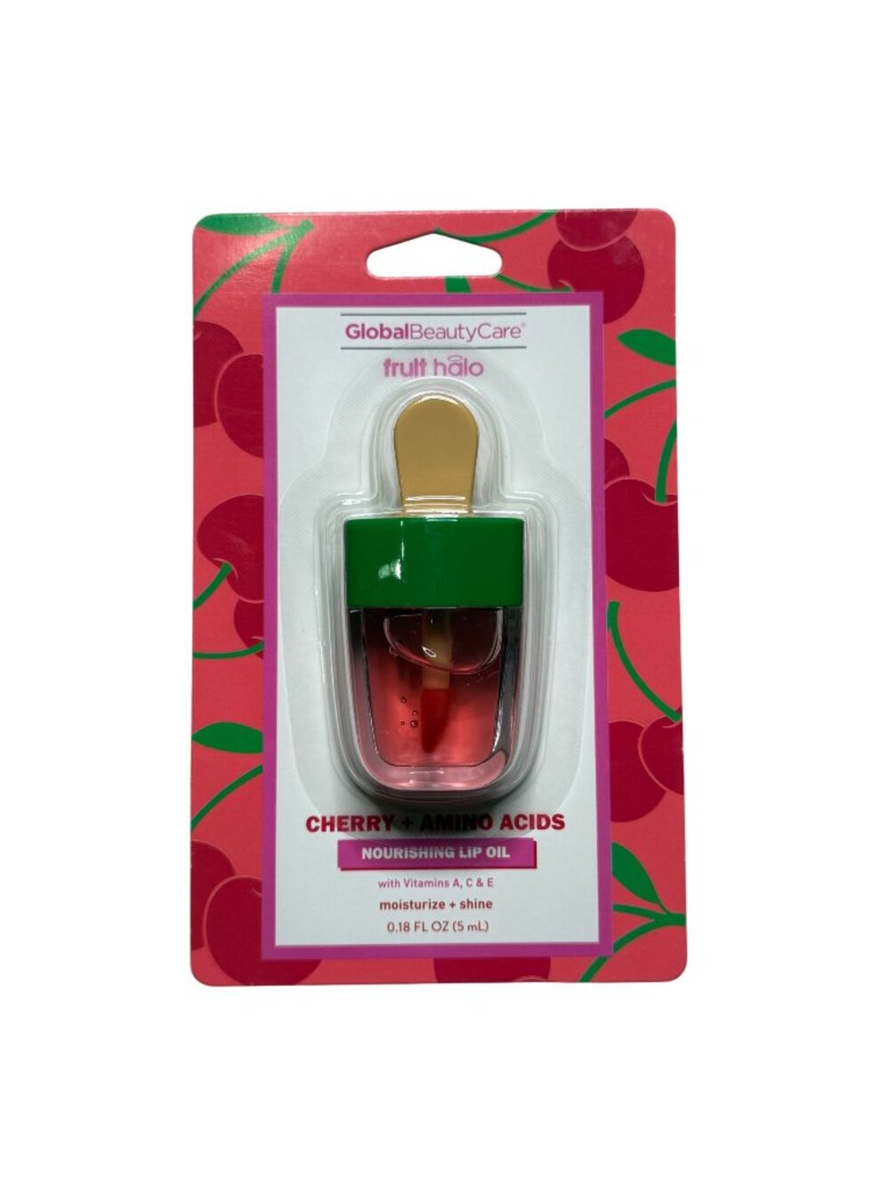 Global Beauty Care Cherry Lip Oil Nourishing Lip Gloss Fruit Halo Amino Acids